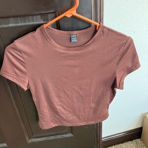 SHEIN Chocolate Brown Crop Top
